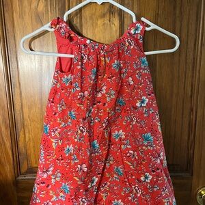 red floral toddler dress